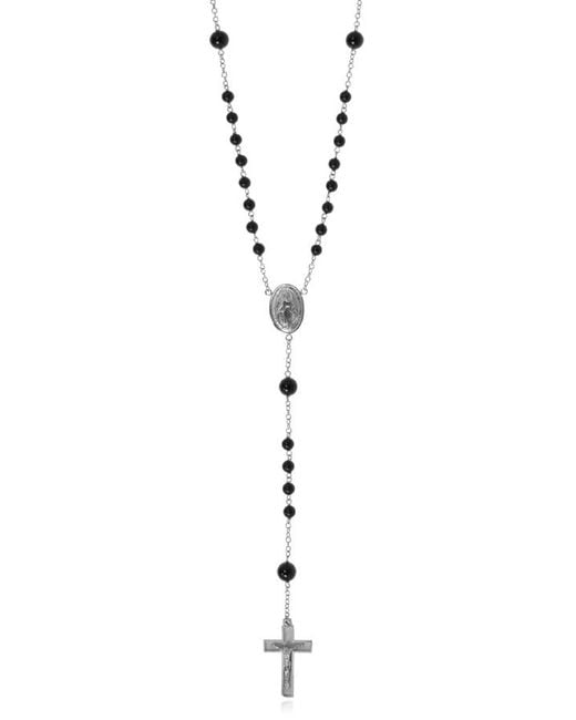 Dolce & Gabbana White 18Kt Rosary Necklace for men