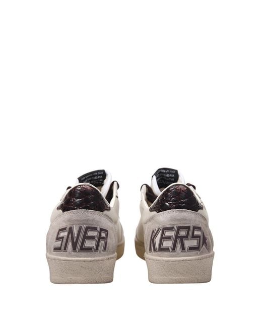 Golden Goose Deluxe Brand Brown Ball Star Low-Top Sneakers for men