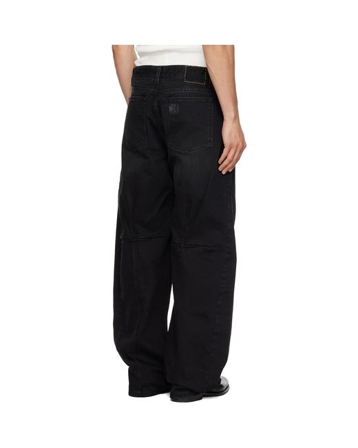 Vetements Black Cut Cross Jeans for men