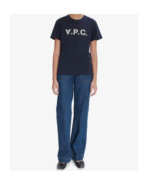 A.P.C. Blue Seaside Wide-Leg Jeans