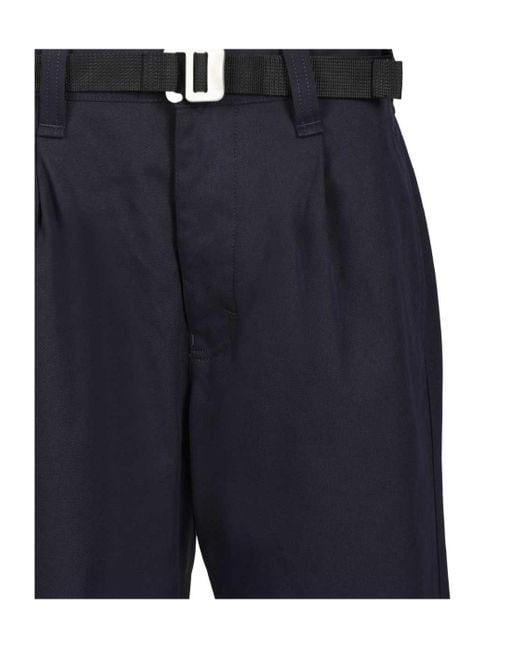 Stone Island Blue Stretch Gabardine Chino Trousers for men