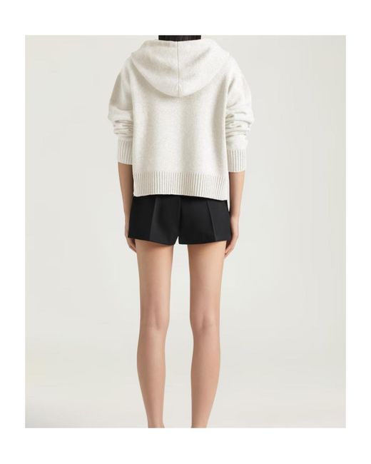 Givenchy White Paris Signature Embroidered Zipped Hoodie