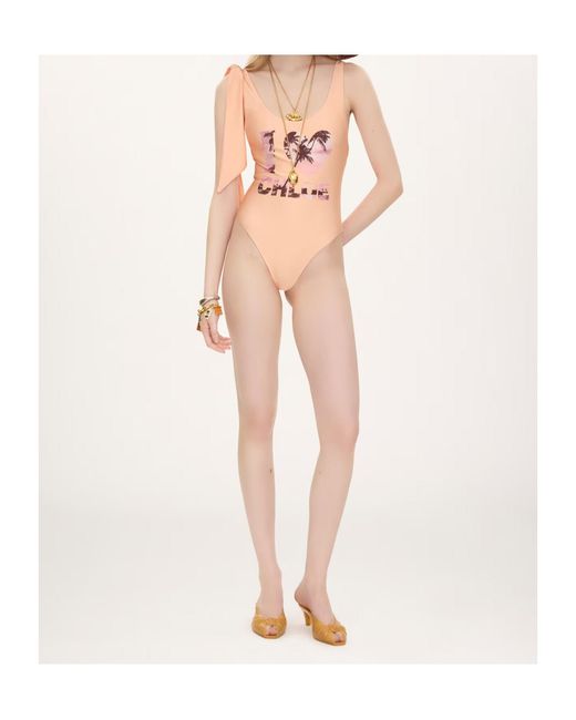 Chloé Pink Chloé Scoop-Neck One-Piece Swimsuit