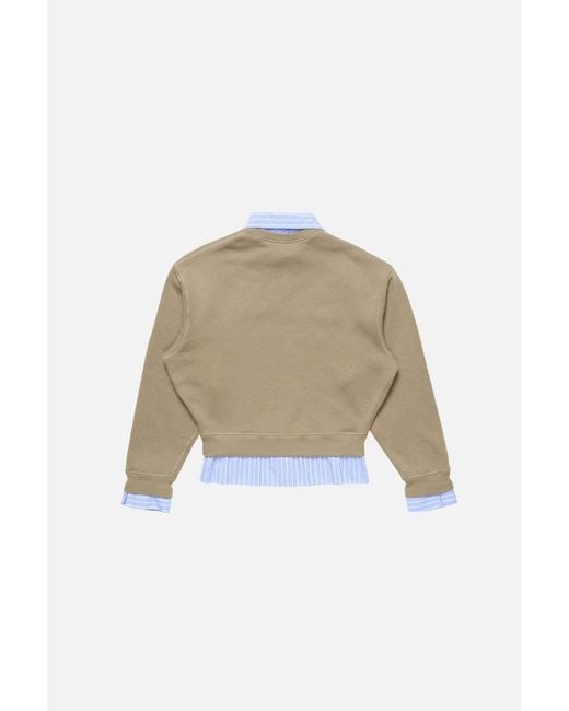 Acne Natural Faux-Layered Sweatshirt