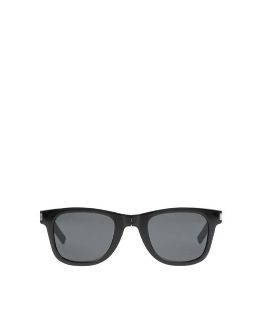Saint Laurent Gray Minimalist Square Sunglasses for men