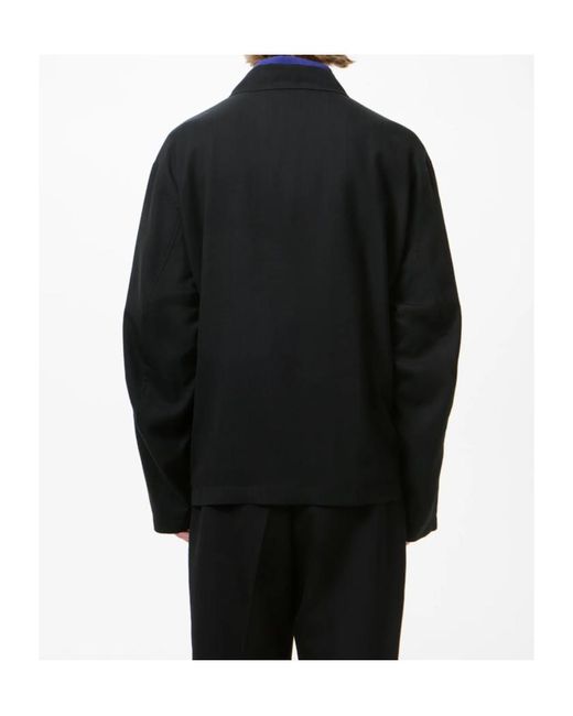 Our Legacy Black Zip-Front Knitted Jacket for men