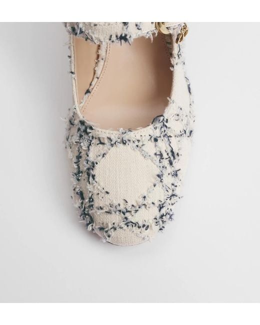 Dior White Round-Toe High Heels