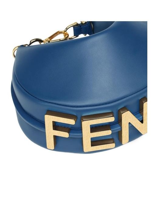 Fendi Gray Graphy Mini Tote Bag