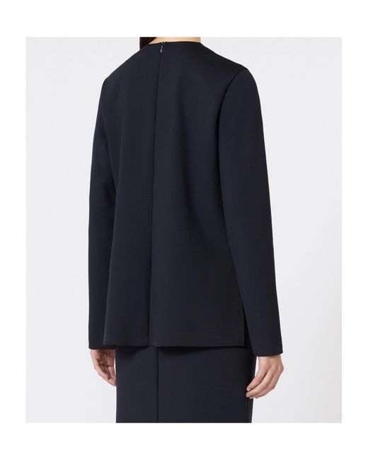 Max Mara Black Slim Fit Crewneck Top