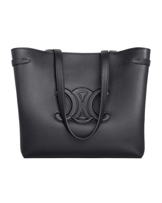 Céline Black Medium Cabas Anaïs Cuir Triomphe