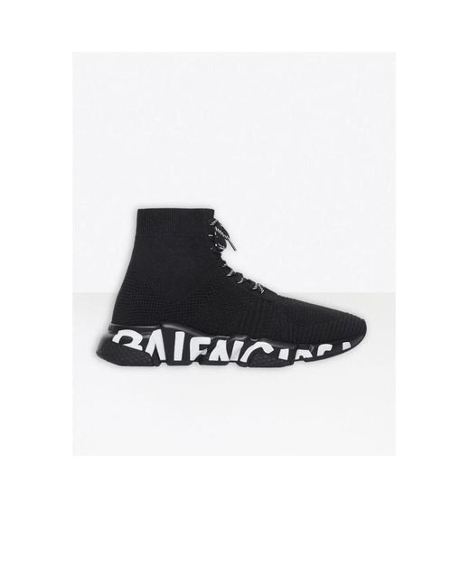 Balenciaga White Speed Lace-Up Sneakers for men