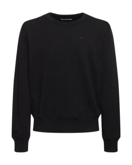 Acne Black Fairah Xm Face Crew Sweater for men