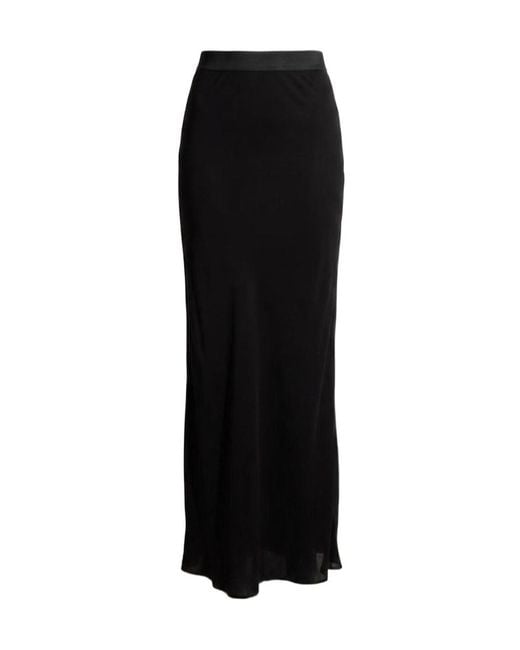 Gucci Black Viscose Crêpe Jersey Long Skirt