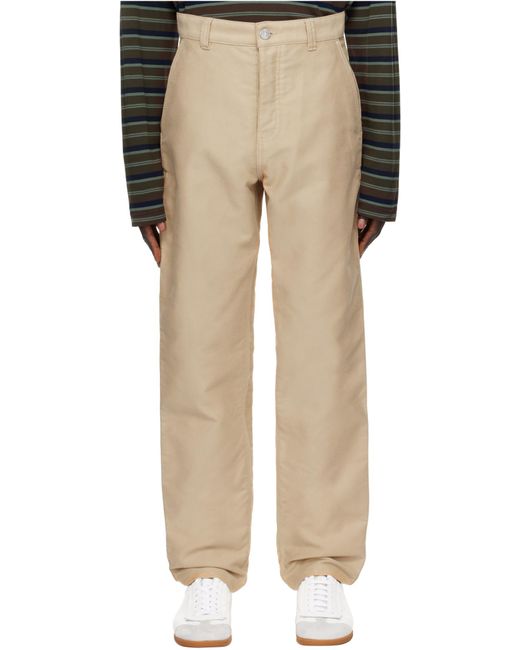 AMI Natural Ami Logo-Patch Worker Trousers for men