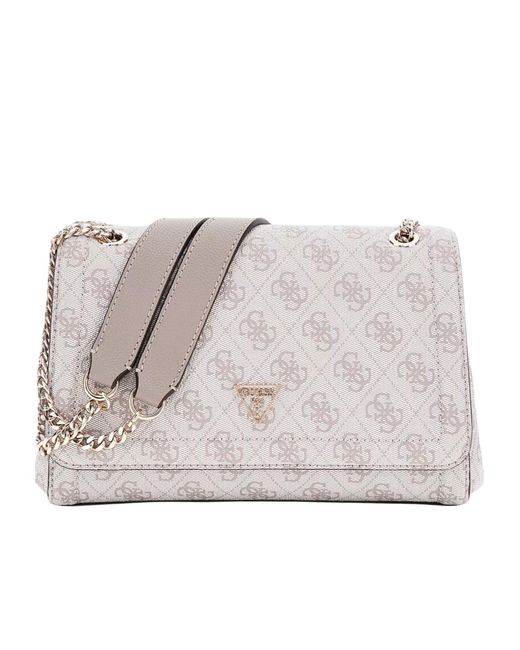 Guess Gray Noelle 4G Logo Crossbody