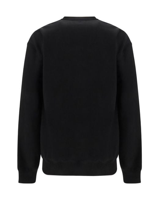 Versace Black Logo Embroidered Crewneck Sweatshirt for men