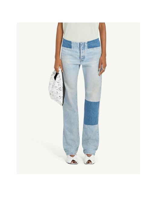 MM6 by Maison Margiela Blue Patch Detailed Jeans
