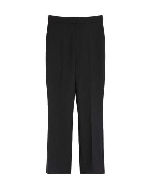 Max Mara Black Pleated Casual Pants