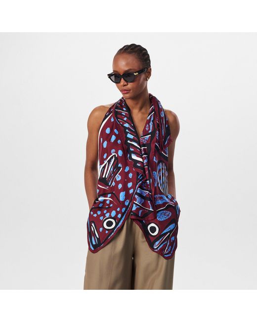 Bottega Veneta Blue Fish Silk Twill Top