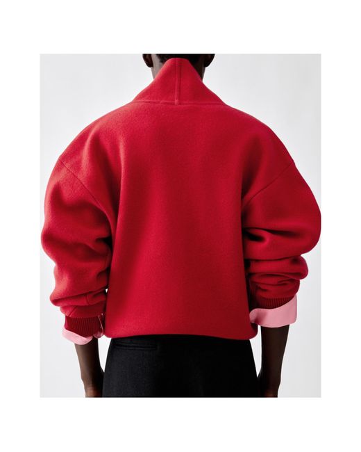 Jacquemus Red Button-Up Knit Cardigan for men
