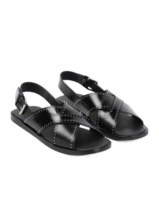 Church's Black Crossover Strapped Oksana Met Sandals