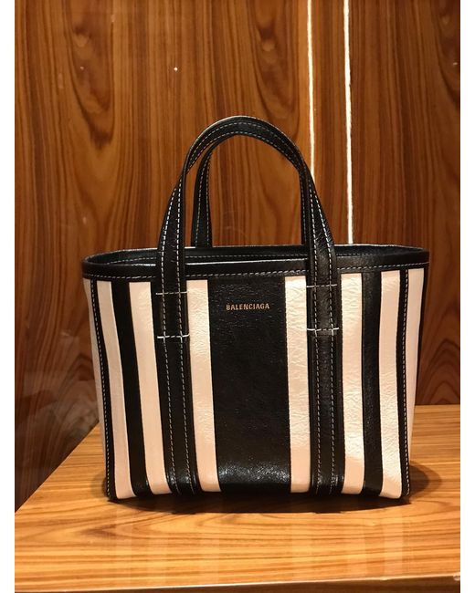 Balenciaga Black Barbes East-West Small Shopper Tote Bag