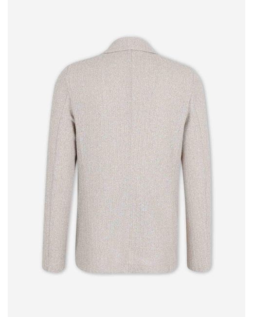 Harris Wharf London Gray Long-Sleeved Suit Jacket for men