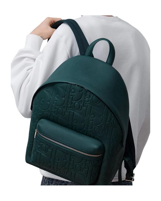 Dior Green Rider Zipped Backpack for men