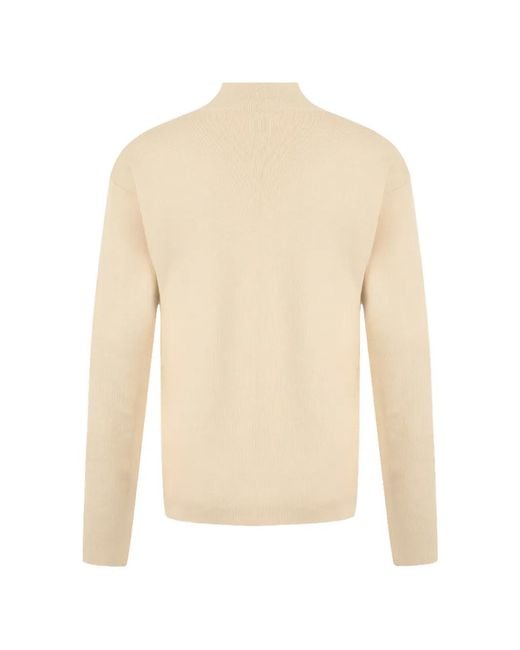 C P Company Natural Zip-Up Cardigan for men