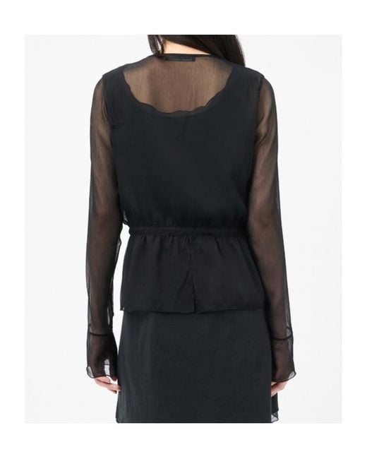 Our Legacy Black Peplum-Hem Blouse