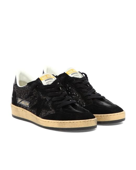 Golden Goose Deluxe Brand Black Ball Star Lace-Up Sneakers