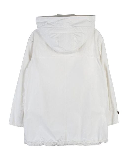 Brunello Cucinelli White Long-Sleeved Casual Jacket