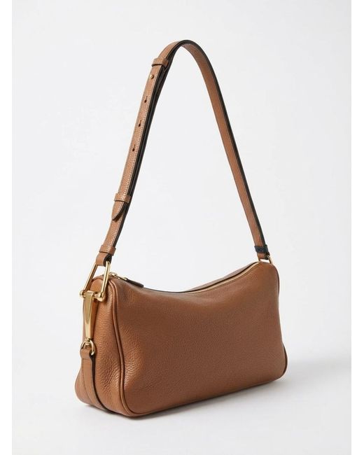 Gucci Brown Half Horsebit Medium Shoulder Bag