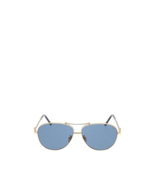 Fred Blue Pilot Frame Sunglasses for men