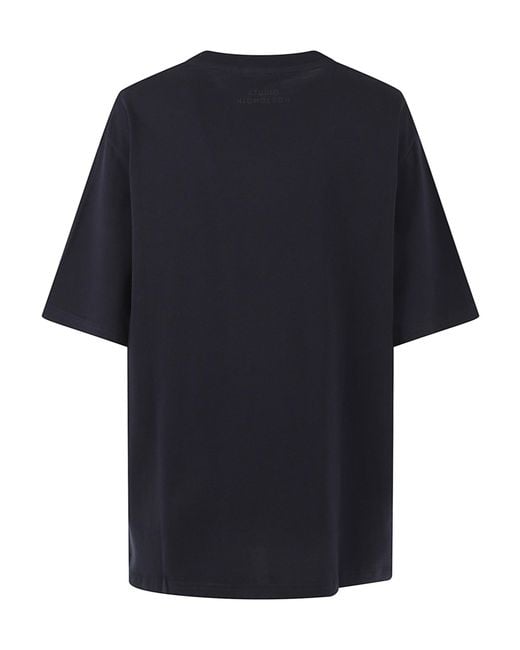 Studio Nicholson Black Bric Oversized T-Shirt for men