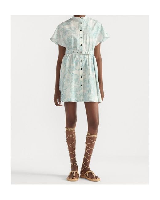 Dior Blue Iviera Short Shirtdress