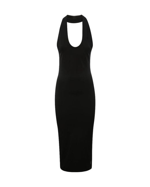 MM6 by Maison Margiela Black Sleeveless Midi Dress