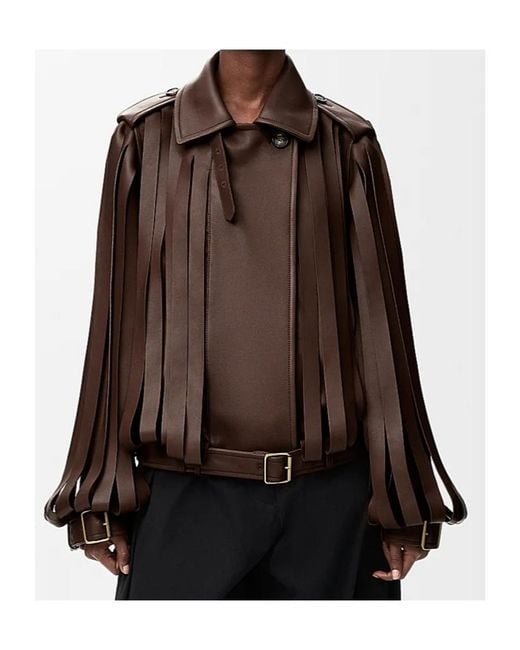 Loewe Brown Layered Double-Breasted Jacket