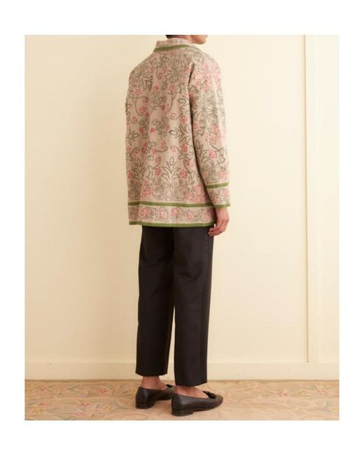 Bode Brown Embroidered Casual Jacket for men