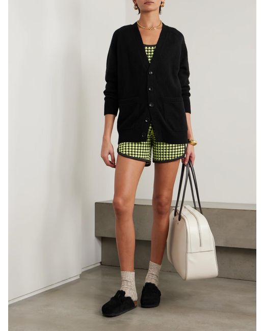 The Elder Statesman Black Long-Sleeved Cashmere Cardigan