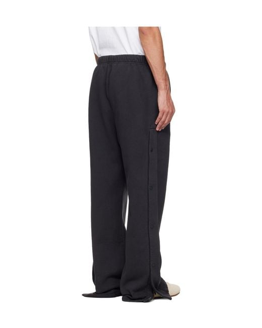 Fear Of God Black Heavy Fleece Tearaway Sweatpants for men