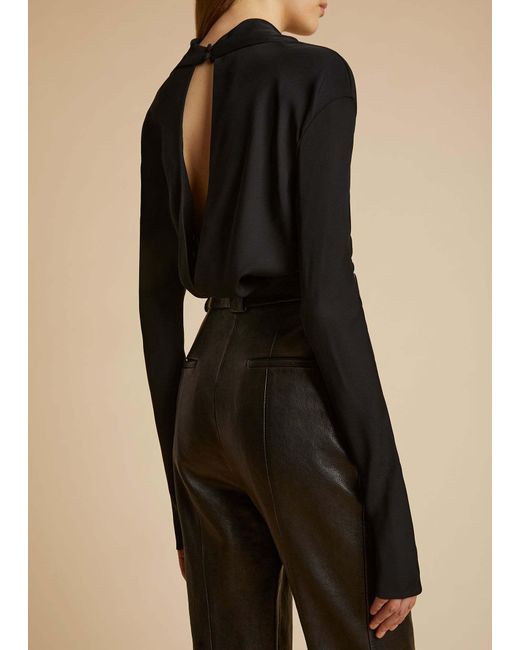 Khaite Black Long-Sleeved Blouse