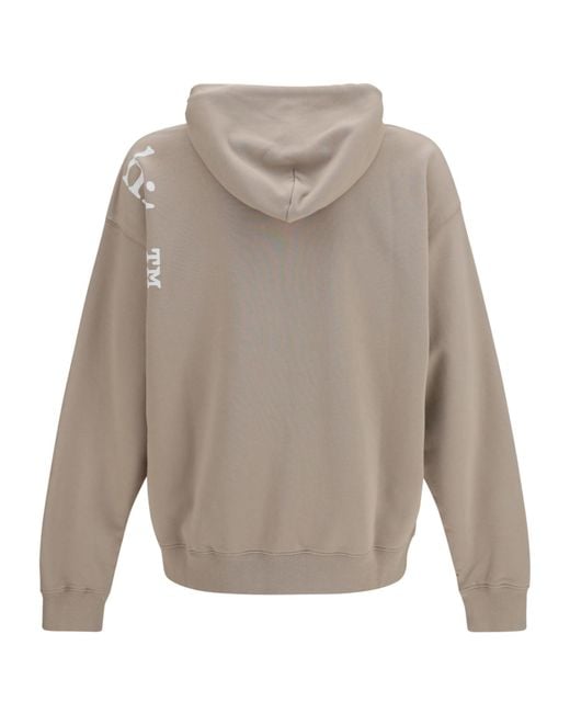 Off-White c/o Virgil Abloh Gray Drawstring Hooded Sweatshirt for men