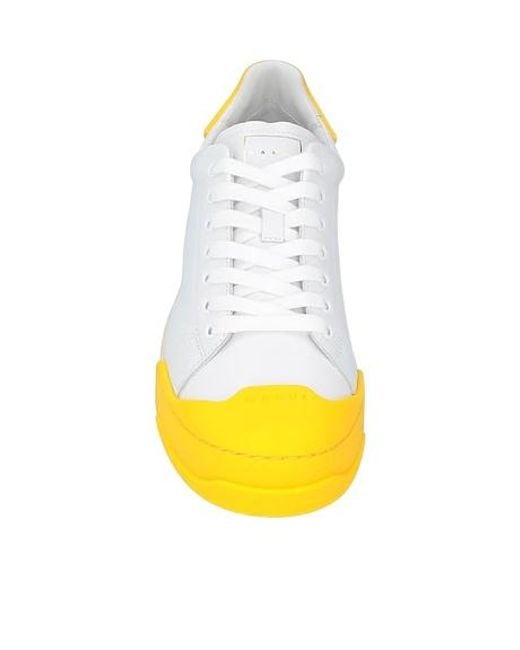 Marni Yellow Color-Block Leather Trainers