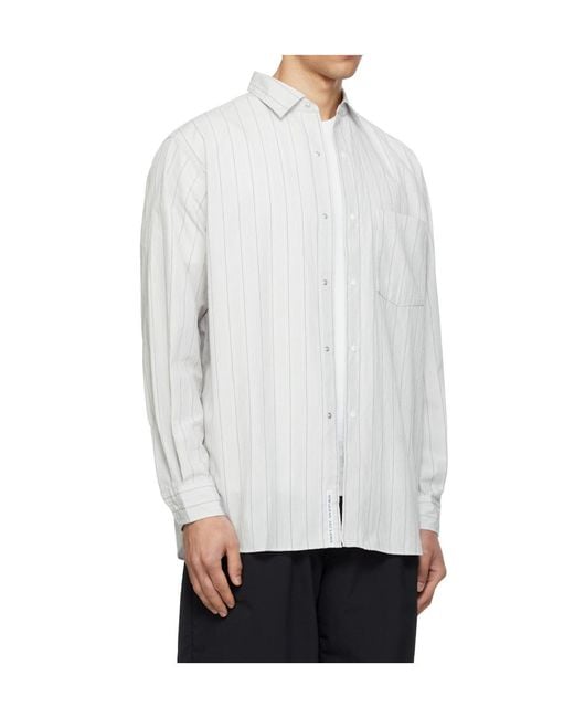 Nanamica White Striped Shirt for men