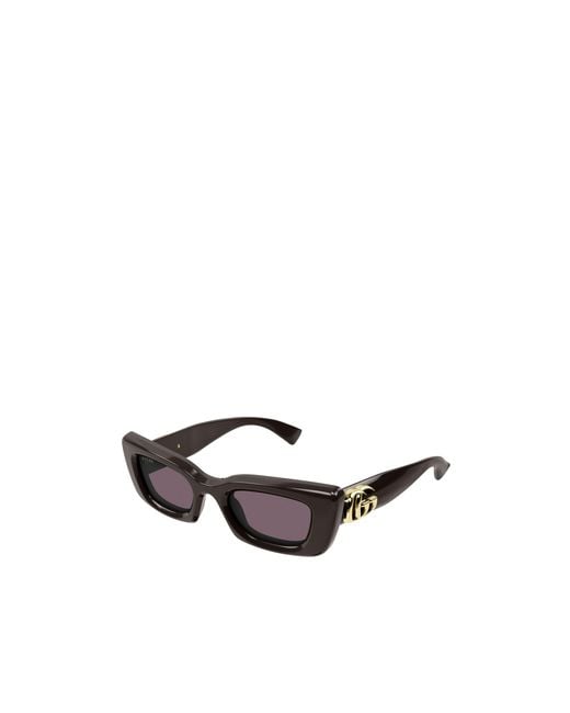 Gucci White Eyewear Rectangle-Frame Sunglasses