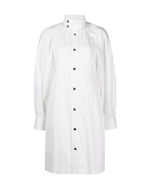 Bottega Veneta White Long Sleeved Shirt Dress