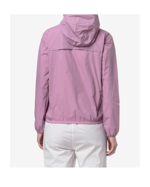 K-Way Purple Zip-Up Hooded Jacket