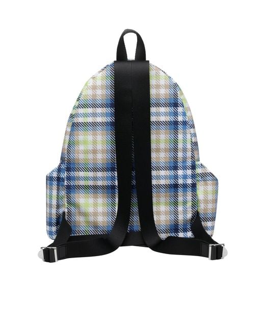Vivienne Westwood Blue George Tartan-Check Pattern Backpack
