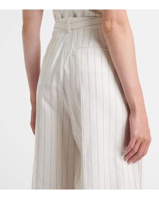 Ralph Lauren White Striped Casual Pants